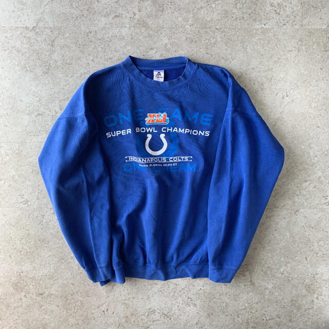 Champion(チャンピオン)のALSTYLE colts print sweat Super Bowl ブルー メンズのトップス(スウェット)の商品写真