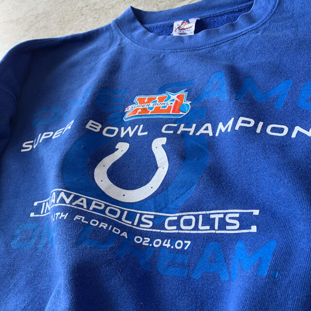 Champion(チャンピオン)のALSTYLE colts print sweat Super Bowl ブルー メンズのトップス(スウェット)の商品写真