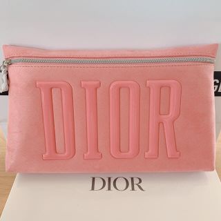 ディオール(Dior)のDior【新品未使用】スエードポーチ　ピンク(ポーチ)