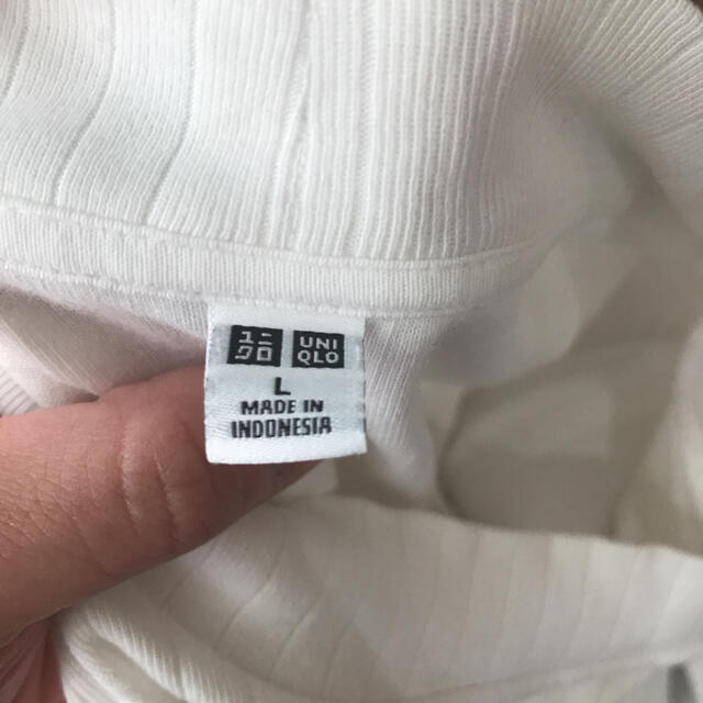 UNIQLO(ユニクロ)のUNIQLO 長袖　リブハイネック レディースのトップス(カットソー(長袖/七分))の商品写真