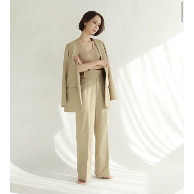 louren highwaist straight pants - カジュアルパンツ