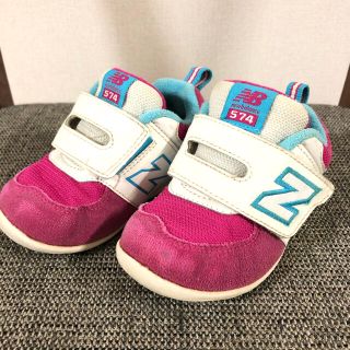 ニューバランス(New Balance)のニューバランスFS574 13.5cm (CBI)ピンク/ホワイト(スニーカー)