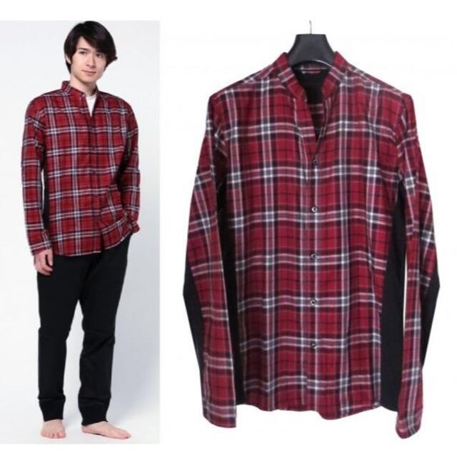 定価3万 jun hashimoto ラグパジャマ チェックシャツ レッド