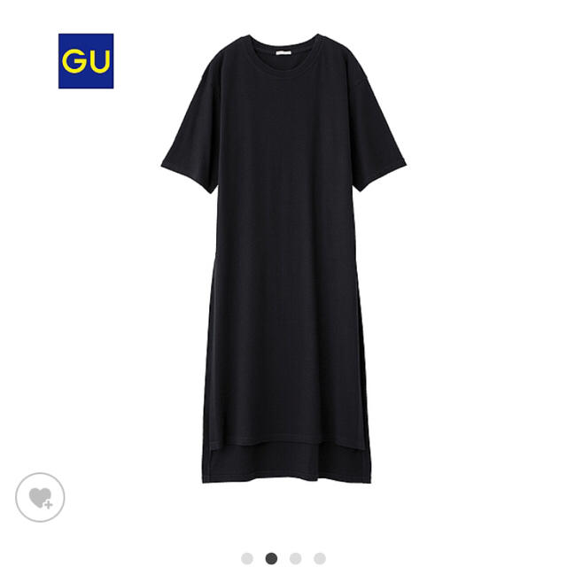 GU(ジーユー)のディープスリットロングTシャツ 5分袖 レディースのトップス(Tシャツ(長袖/七分))の商品写真