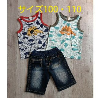 ジャンクストアー(JUNK STORE)のノースリーブシャツ　ジャンクストア　ハーフパンツ　サイズ100.110(Tシャツ/カットソー)