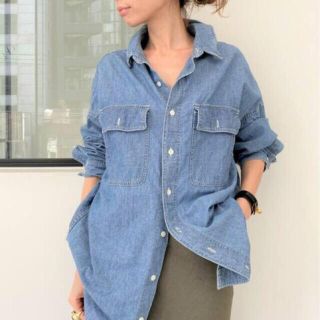 アパルトモンドゥーズィエムクラス(L'Appartement DEUXIEME CLASSE)の新品2020SS アパルトモン レミレリーフ Chambray シャツ  ブルー(シャツ/ブラウス(長袖/七分))