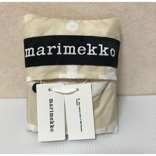 マリメッコ(marimekko)のマリメッコ　エコバッグ　Logo スマートバッグ　ベージュ(エコバッグ)
