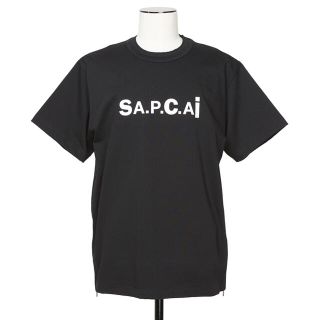 サカイ(sacai)のsacai x apc コラボTシャツ　黒　M 新品　サカイ(Tシャツ/カットソー(半袖/袖なし))