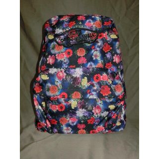 ヴァンズ(VANS)のUSA購入 バンズ【VANS】綺麗な花柄BIGロゴ刺繍入り BACKPACK(リュック/バックパック)