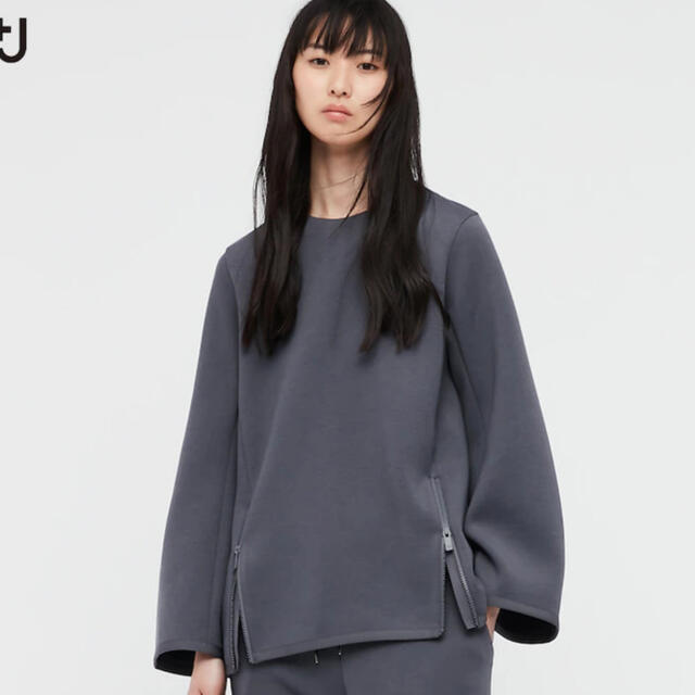 UNIQLO(ユニクロ)のユニクロ +J ドライスウェットクルーネックシャツ レディースのトップス(トレーナー/スウェット)の商品写真