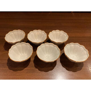 和食器　小鉢6個セット　花形 白磁〈竹内玄太郎〉(食器)