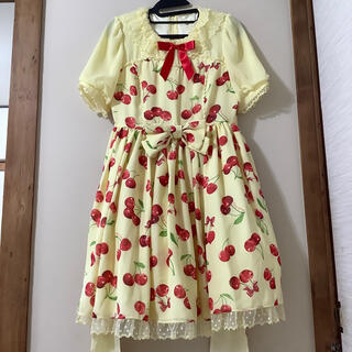 アンジェリックプリティー(Angelic Pretty)の新品同様 ドレンチェリーワンピース(ひざ丈ワンピース)