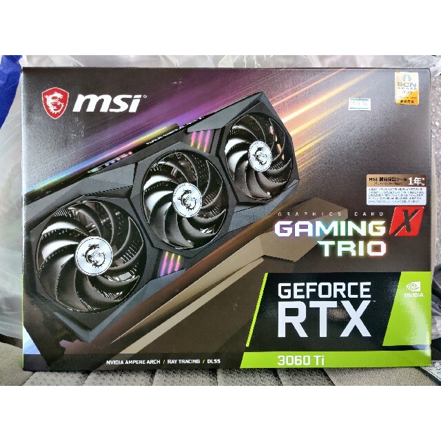 【新品送料込即日発送】MSI RTX 3060Ti GAMING X TRIOPC/タブレット