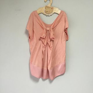 ビームス(BEAMS)のSALE！バックリボン♡パステルピンクトップス♪♪(Tシャツ(半袖/袖なし))