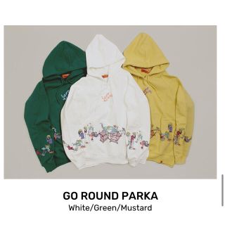 LEFT ALONE /GO ROUND PARKA -GREEN-(パーカー)