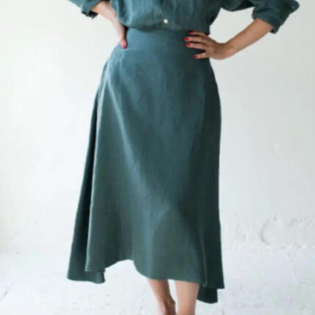 MADISONBLUE(マディソンブルー)のマディソンブルー　リネンミモレフレアスカート　02 レディースのスカート(ロングスカート)の商品写真