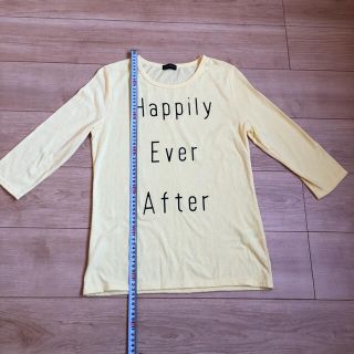 七分袖Tシャツ/Lサイズ/パステルイエロー(Tシャツ(長袖/七分))