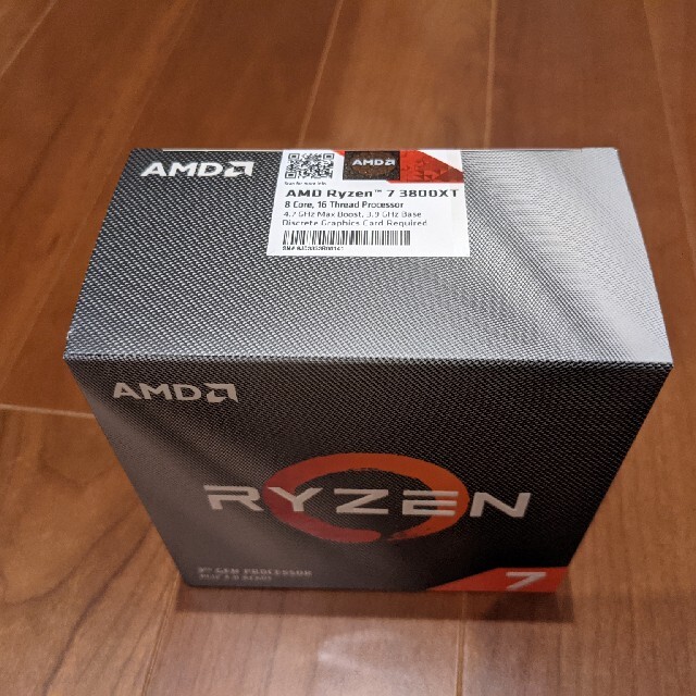 新品 AMD Ryzen 7 3800XT 国内正規品 スマホ/家電/カメラのPC/タブレット(PCパーツ)の商品写真