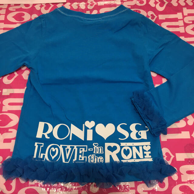 RONI(ロニィ)のサンプルRONI♥️チュールTシャツ♥️ブルーS キッズ/ベビー/マタニティのキッズ服女の子用(90cm~)(Tシャツ/カットソー)の商品写真