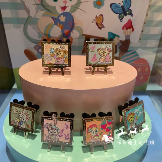 上海ディズニー　限定バッジ　ダッフィーフレンズ