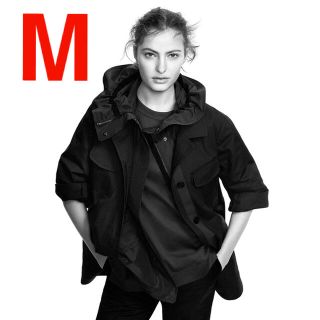 ジルサンダー(Jil Sander)の＋J シルクブレンドオーバーサイズパーカ M ブラック(ブルゾン)