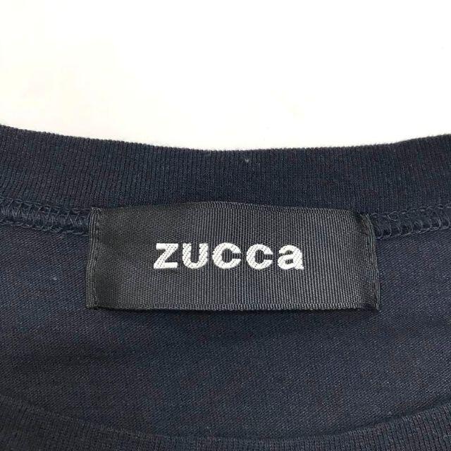 ZUCCa(ズッカ)の美品 zucca ズッカ コットンリネンジャージィー カットソー Tシャツ M レディースのトップス(Tシャツ(半袖/袖なし))の商品写真