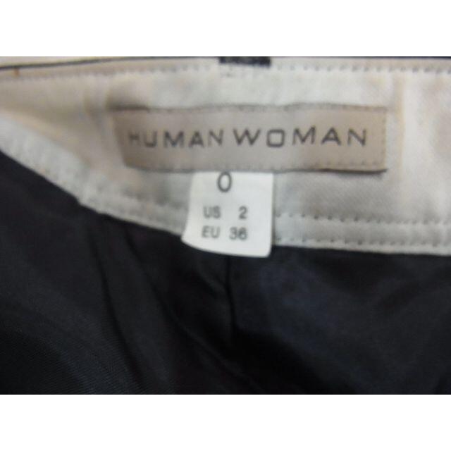 HUMAN WOMAN(ヒューマンウーマン)のヒューマンウーマン　ストライプ半ズボン レディースのパンツ(ハーフパンツ)の商品写真