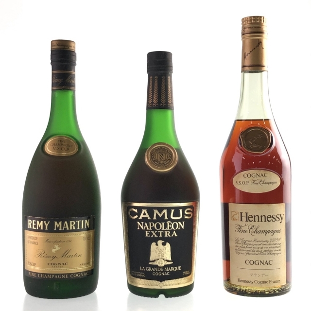 ブランデー3本 REMY MARTIN CAMUS Hennessy コニャック