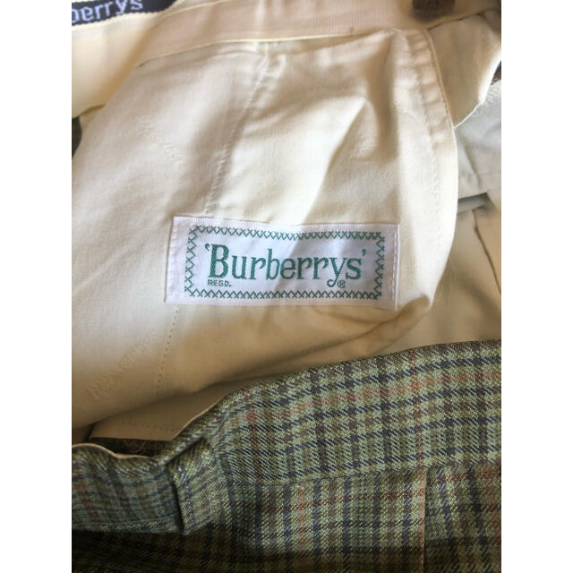 Burberrys チェック柄 オリーブ　スラックス