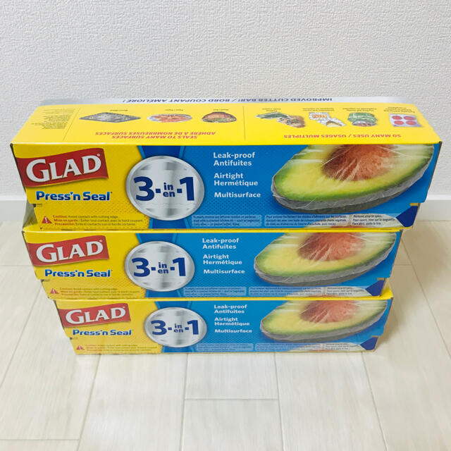再再再..販 コストコ プレス&シールラップ3本セット 通販 コストコ GLAD プレスシール 3箱セット