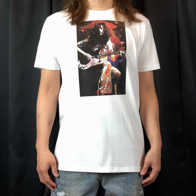 【送料無料】新品 レッド ツェッペリン ジミーペイジ バンド Tシャツ メンズのトップス(Tシャツ/カットソー(半袖/袖なし))の商品写真