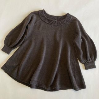 ボディドレッシングデラックス(BODY DRESSING Deluxe)のボディドレッシングデラックス　未使用　Aラインふわ袖ニット　ブラウン(ニット/セーター)