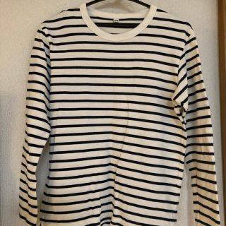 ユニクロ(UNIQLO)のUNIQLO メンズボーダー　Sサイズ(Tシャツ/カットソー(七分/長袖))