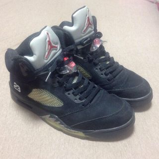 ナイキ(NIKE)の★送料込み NIKE AIR JORDAN 5 blk US8.5 26.5cm(スニーカー)