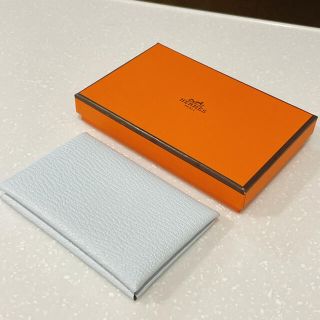 エルメス(Hermes)のHERMES カルヴィ ブループリュム(名刺入れ/定期入れ)