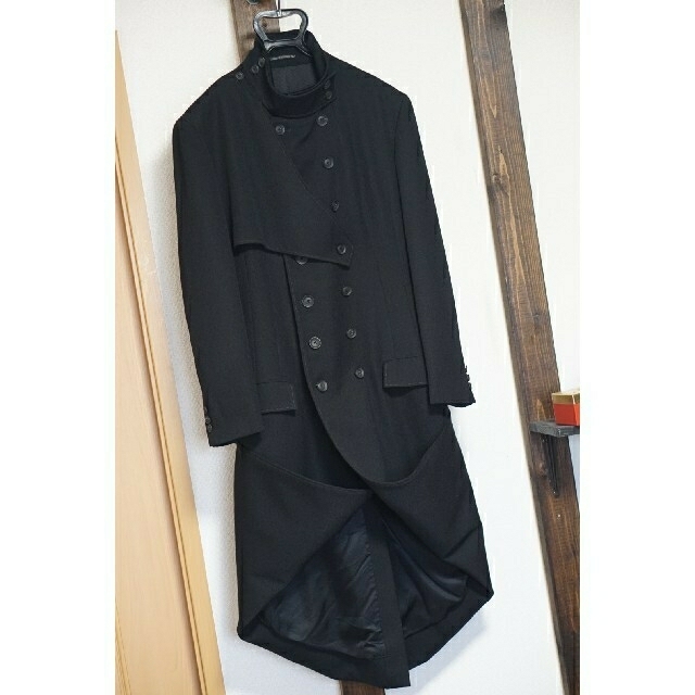 Yohji Yamamoto 19aw ガンフラップ スタンドカラーコート 買得