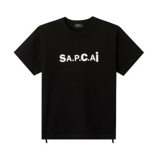 サカイ(sacai)のsacai x A.P.C. Men's Kiyo T-Shirt Black(Tシャツ/カットソー(半袖/袖なし))