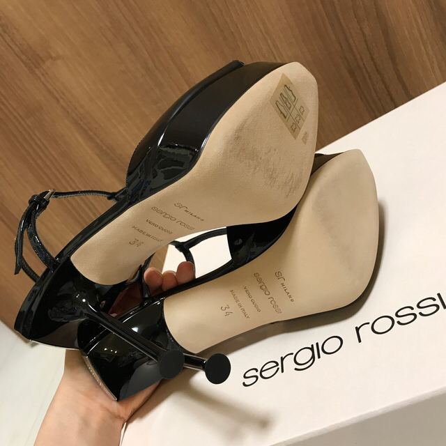 Sergio Rossi】sr Milano サンダル エナメルレザー 34 | phenixseattle.com