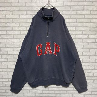 GAP - 【希少】 OLD GAP ハーフジップ プルオーバー 刺繍ロゴ