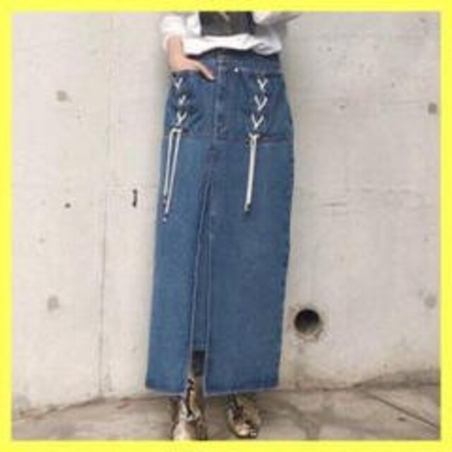 Ameri VINTAGE(アメリヴィンテージ)の【芙美恵様　専用】ameri vintageデニムスカート レディースのスカート(ロングスカート)の商品写真