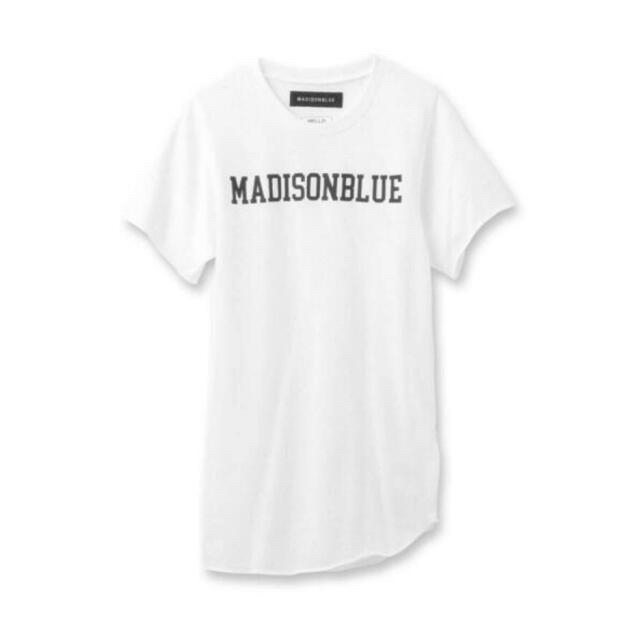 MADISONBLUE(マディソンブルー)のマディソンブルー  Tシャツ　白　ホワイト　01 ロゴ レディースのトップス(Tシャツ(半袖/袖なし))の商品写真