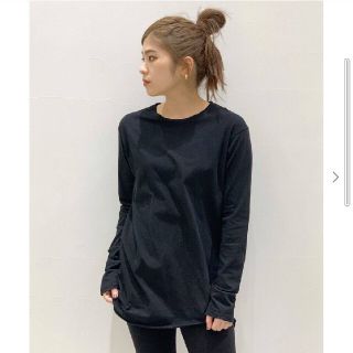 アパルトモンドゥーズィエムクラス(L'Appartement DEUXIEME CLASSE)のAP STUDIO　Distortion Tシャツ　ブラック(Tシャツ(長袖/七分))