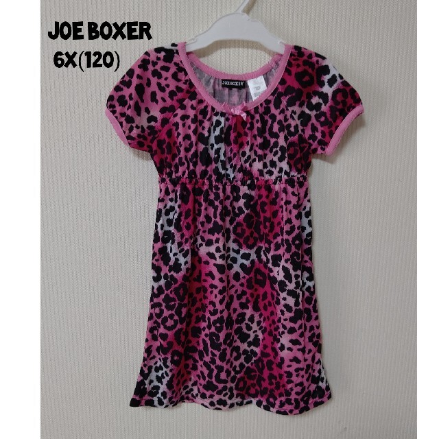 JOE BOXER 豹柄 ピンク ワンピース 6X 120㎝ キッズ/ベビー/マタニティのキッズ服女の子用(90cm~)(ワンピース)の商品写真