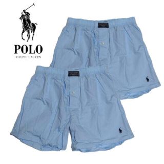 ポロラルフローレン(POLO RALPH LAUREN)の 《ポロ ラルフローレン》新品 トランクス2枚 サックス L(W84~94)(トランクス)