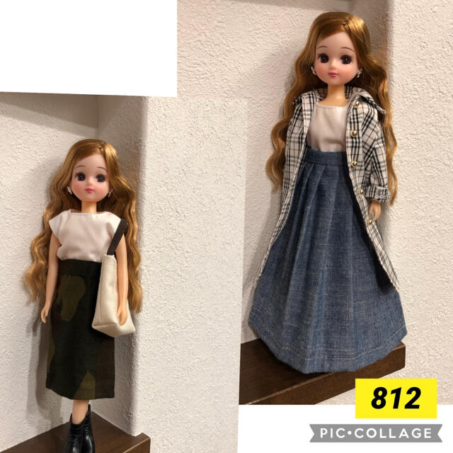 812 リカちゃん　ハンドメイド　アウトフィット服　5点セット ハンドメイドのぬいぐるみ/人形(その他)の商品写真