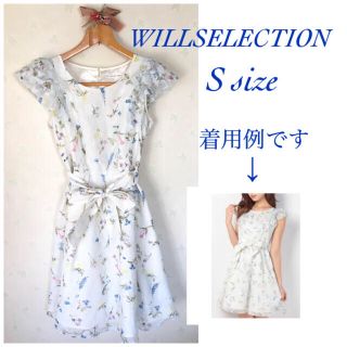 ウィルセレクション(WILLSELECTION)のWILLSELECTION ボタニカルミニギンガムオパールワンピースS 夏ワンピ(ひざ丈ワンピース)