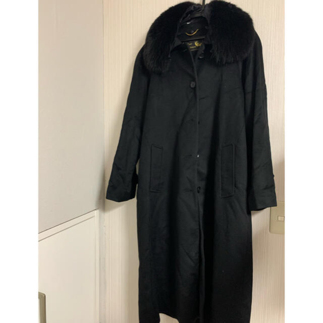 ピュアカシミヤ ロングコート M レディースのジャケット/アウター(ロングコート)の商品写真