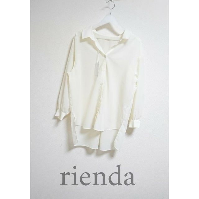 rienda(リエンダ)の新品 riendaバックテールシースルーシャツ レディースのトップス(シャツ/ブラウス(長袖/七分))の商品写真