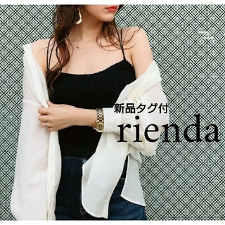 リエンダ(rienda)の新品 riendaバックテールシースルーシャツ(シャツ/ブラウス(長袖/七分))