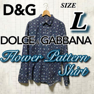 ドルチェアンドガッバーナ(DOLCE&GABBANA)のDOLCE&GABBANA SICILIA ドレスシャツ 花柄総柄 L 42(シャツ)